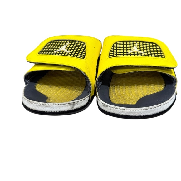 Men’s Nike Air Jordan Retro 4 Hydro Slides Lightening Cool Gray / Black Color! - Picture 1 of 10